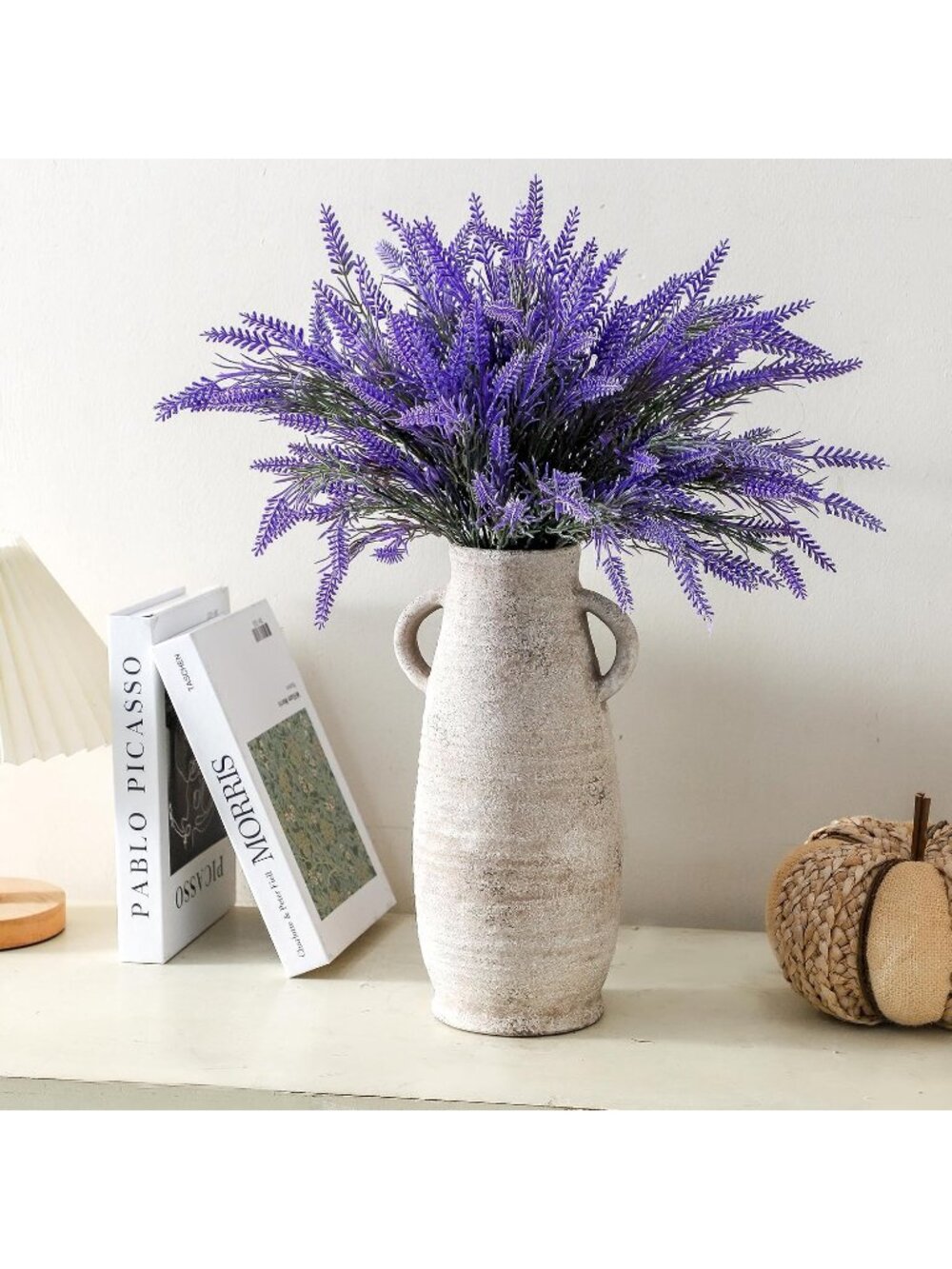 12 Inch White Ceramic Rustic Farmhouse Flower Vase Living Room Ideal Home Decor